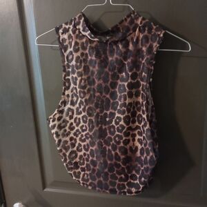 Leopard Print Sleeveless Top